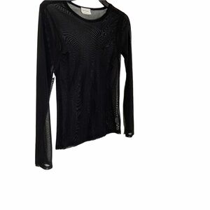 Free KISSES sheer black blouse. Size S